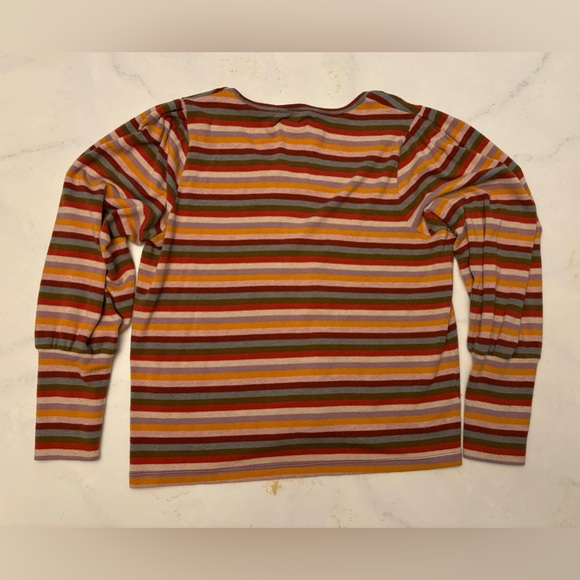 Madewell Striped Lightweight Sweater with cuffed sleeves. - Picture 4 of 4